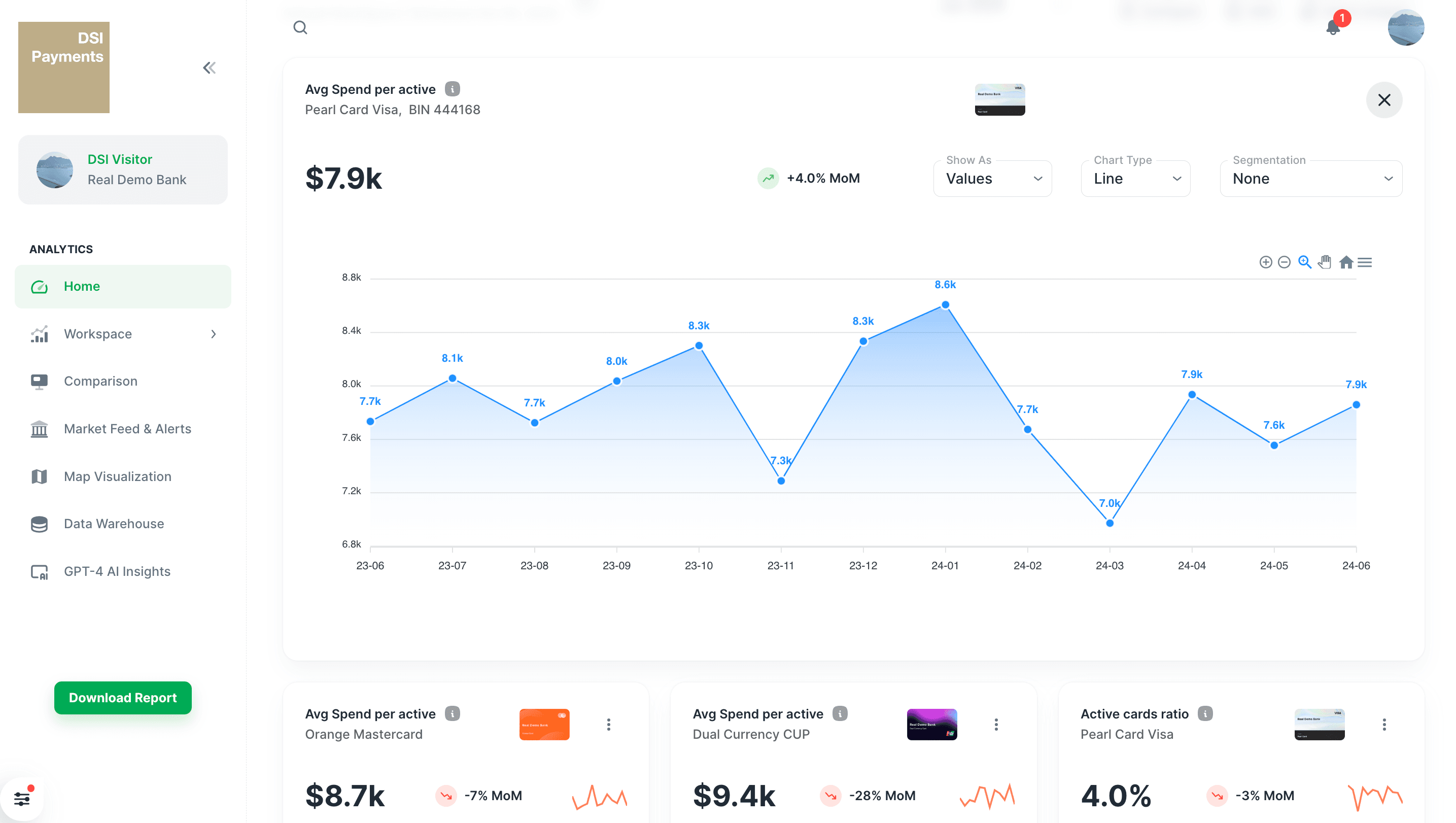 DSI portfolio analytics workspace